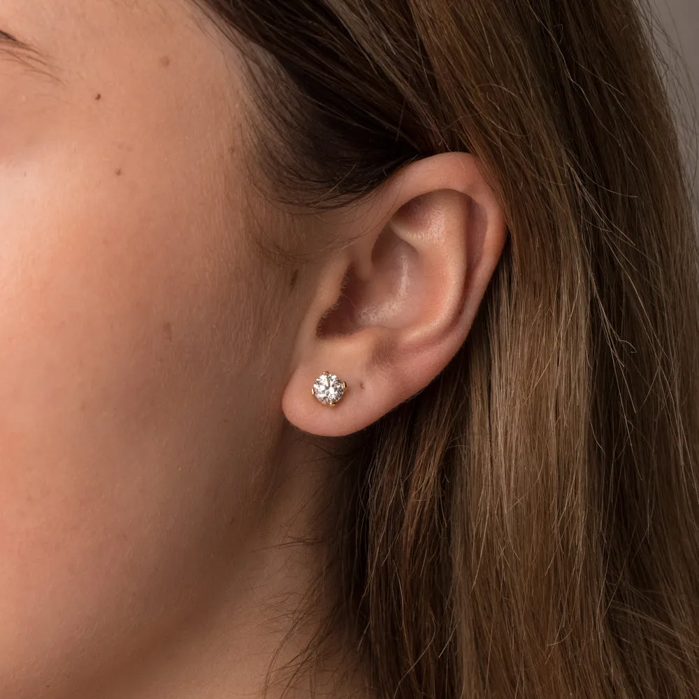 18ct Yellow Gold 1.00ct Diamond Blossom Stud Earrings