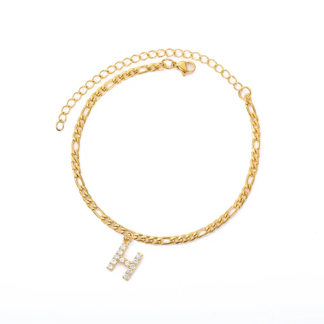 A-Z Letter Anklets For Women