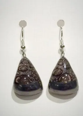 Brown Bubble Triangle Earrings 1 (A183)