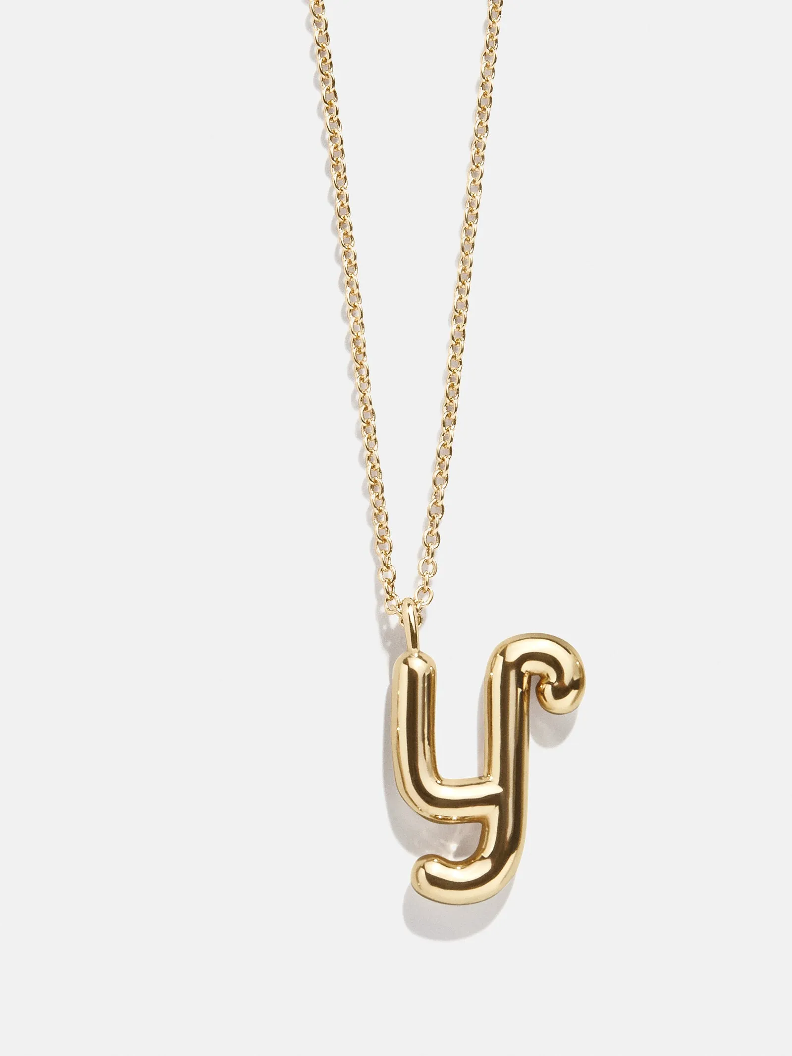 Bubble Script Initial Necklace - Gold
