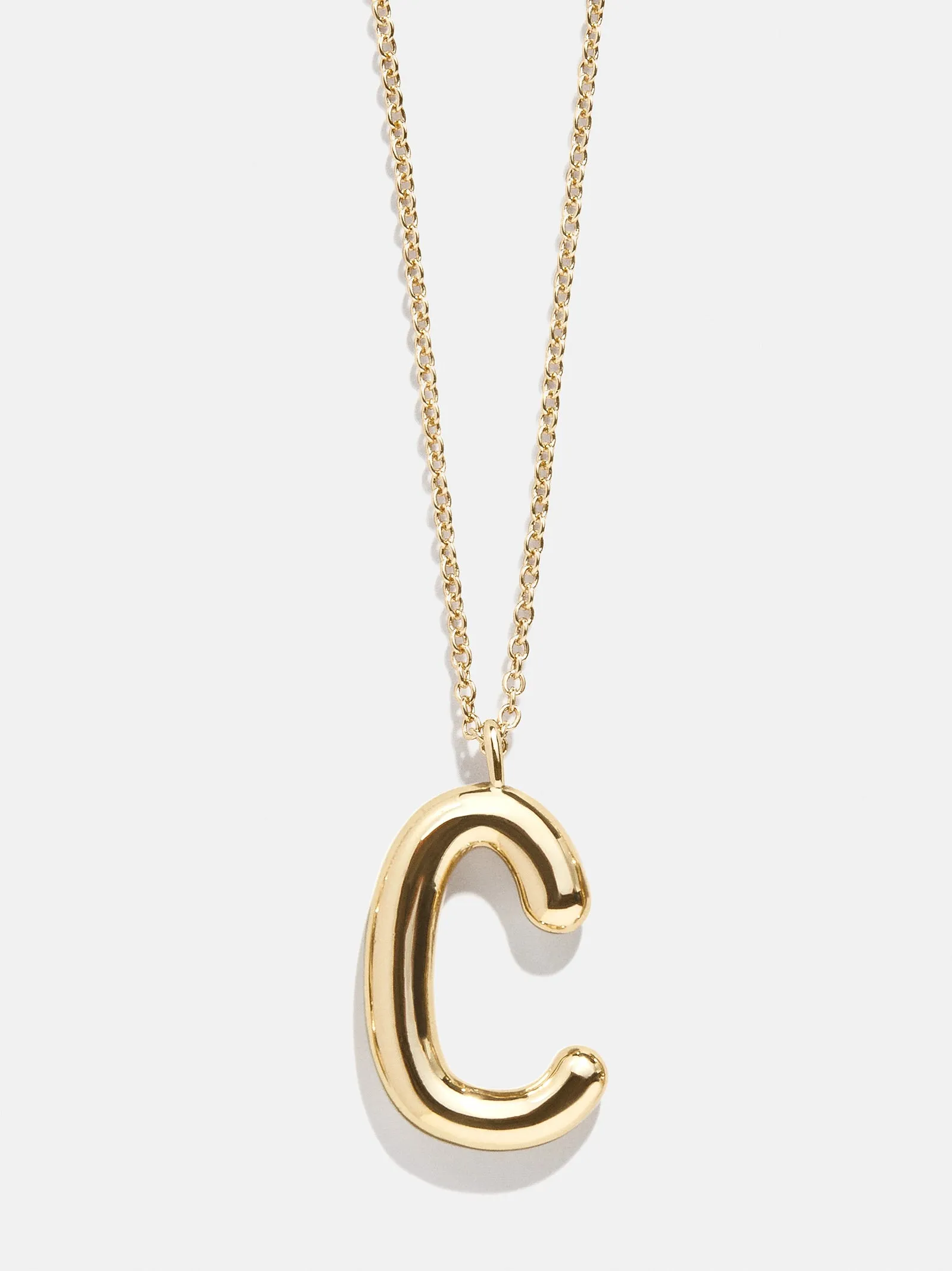 Bubble Script Initial Necklace - Gold