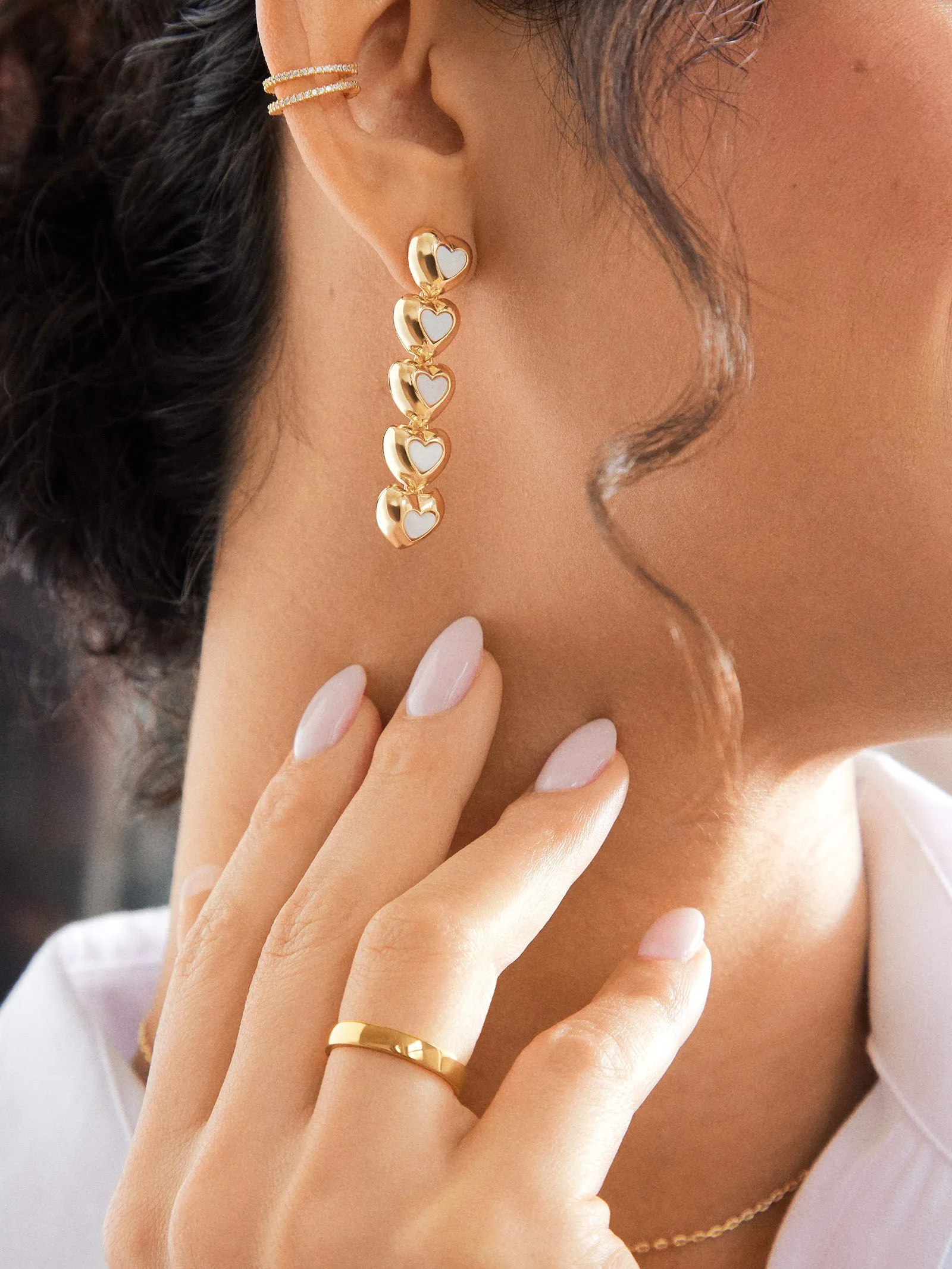 Caroline Earrings - Gold/Shell