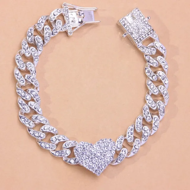 Crystal Hiphop Butterfly Anklet