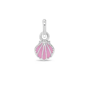 Enamel Seashell Kids / Children's / Girls for Charm Bracelet - Sterling Silver