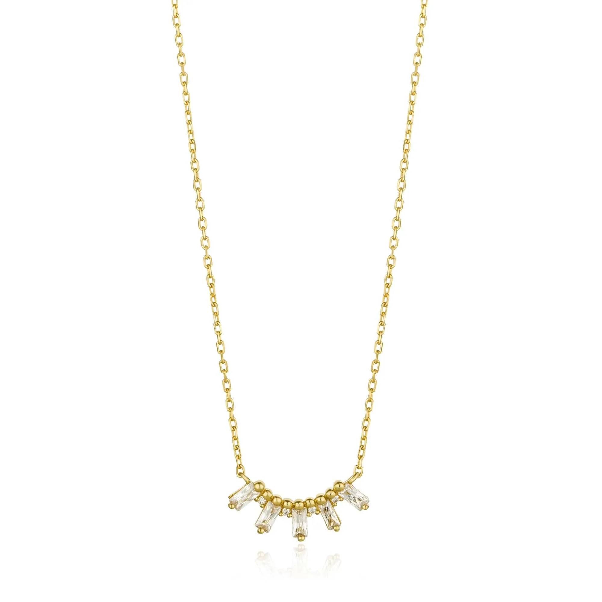 Gold Glow Solid Bar Necklace