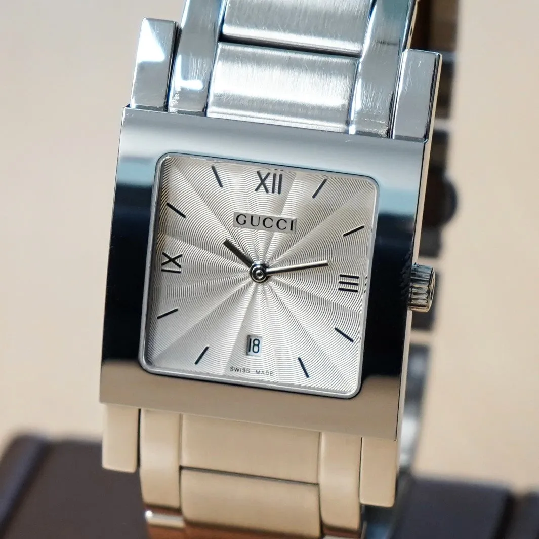 GUCCI Watch 7900 M.1 Date Indicator ALL S.S. Quartz Wristwatch Swiss Made