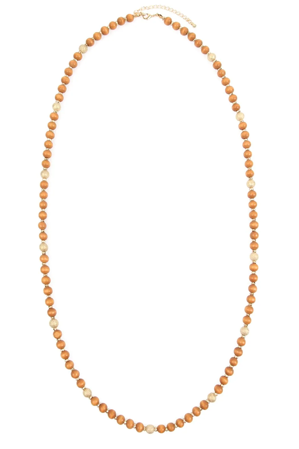 Hdn2880 - Wood Bead Necklace