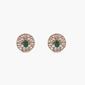 Moissanite Statement Silver Stud Earrings