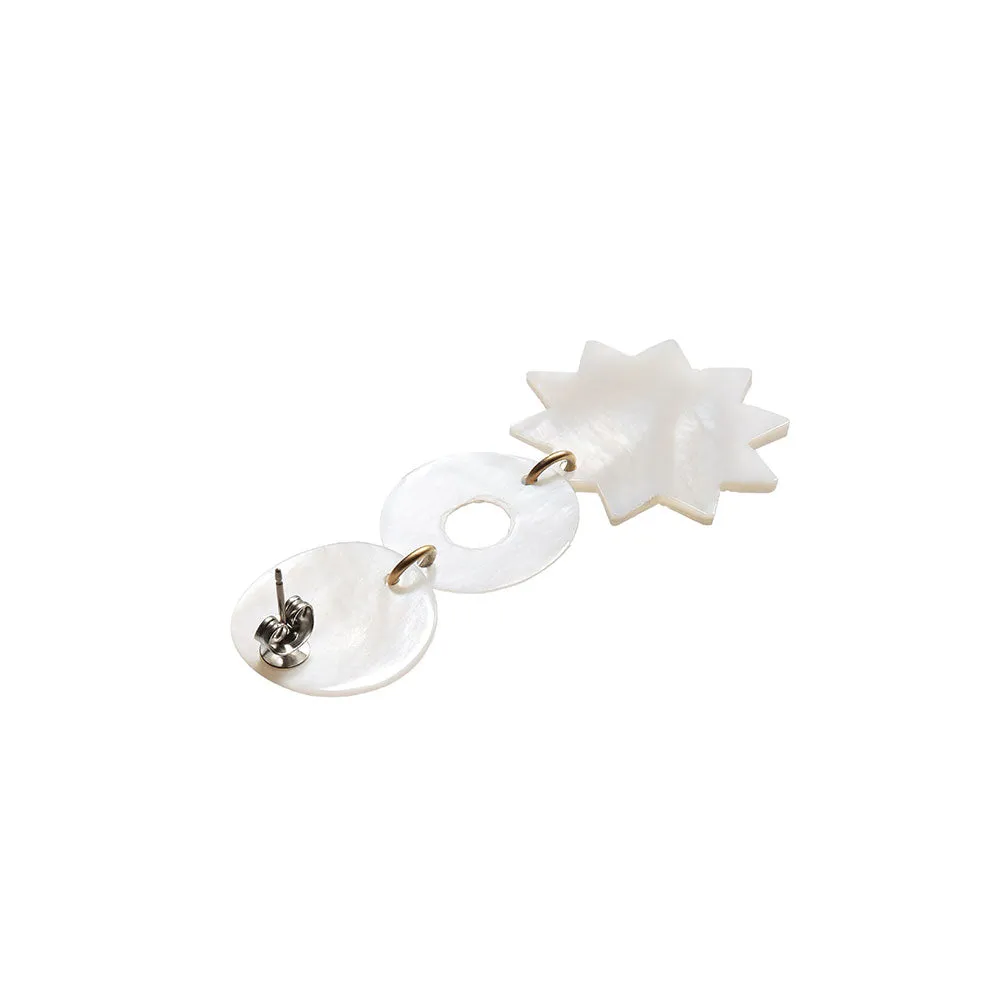Multi Shaped Shell Link Earrings