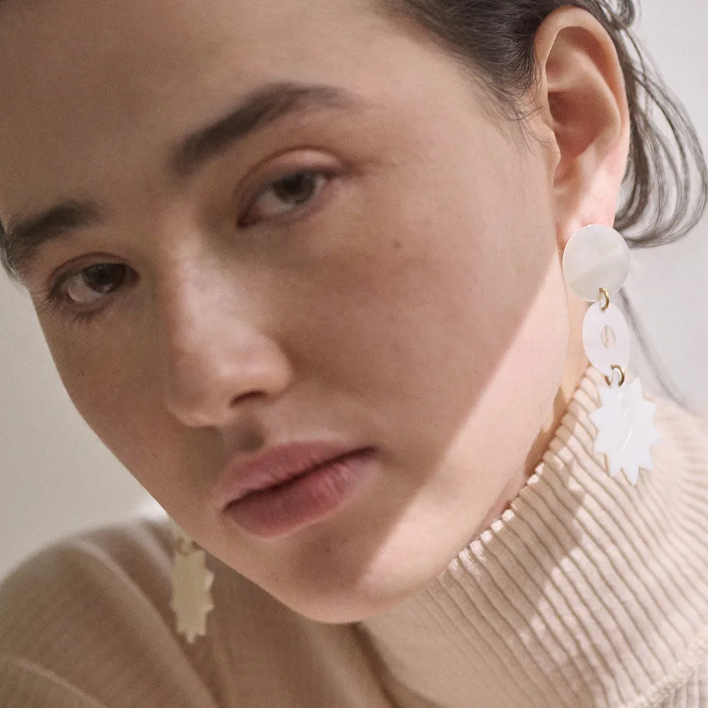 Multi Shaped Shell Link Earrings