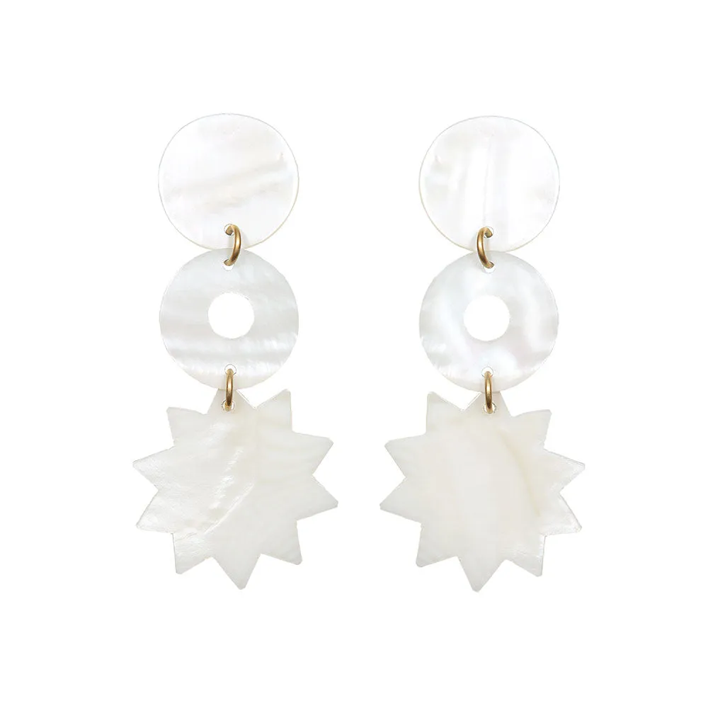 Multi Shaped Shell Link Earrings