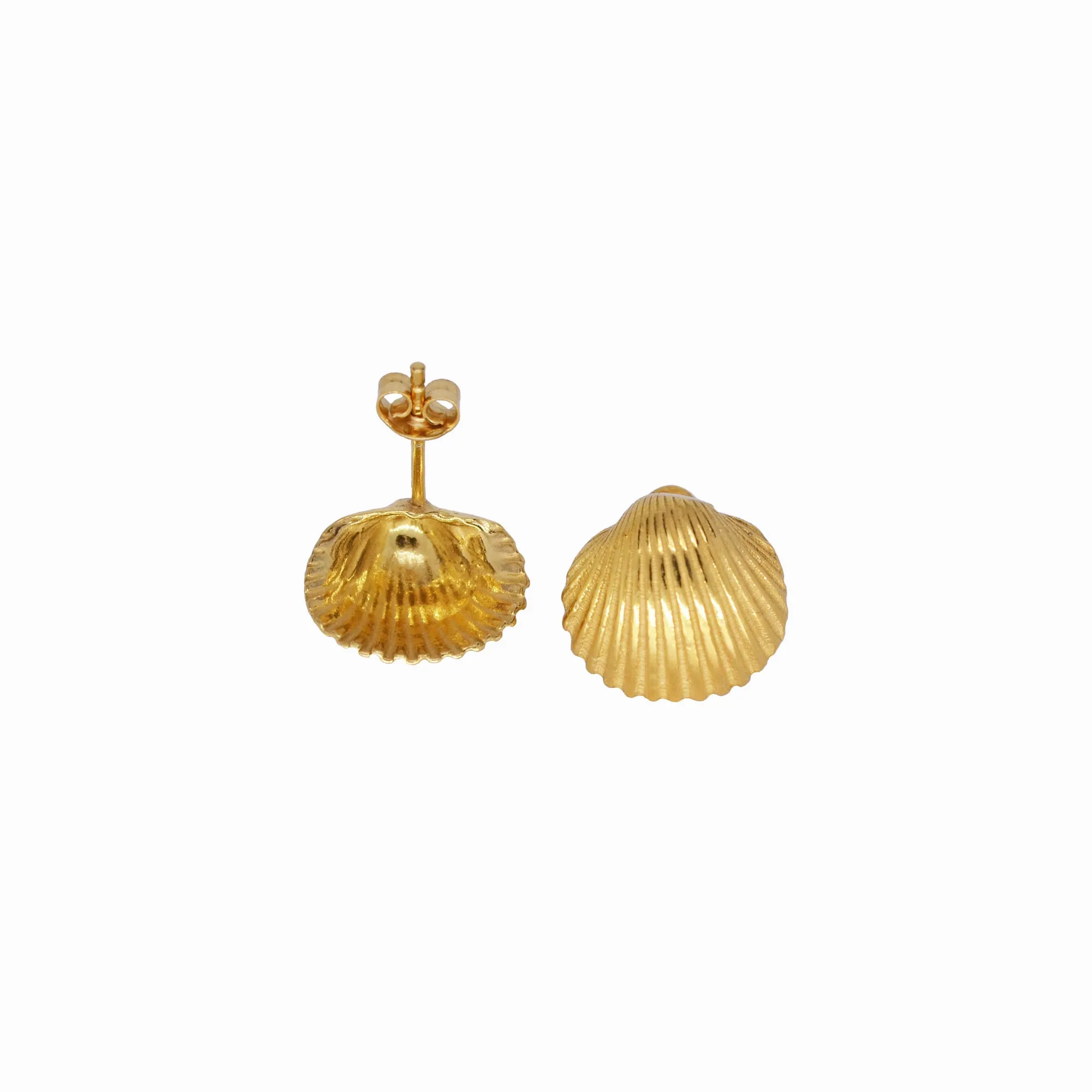 Small Shell Earrings set - Gold-Plated Silver