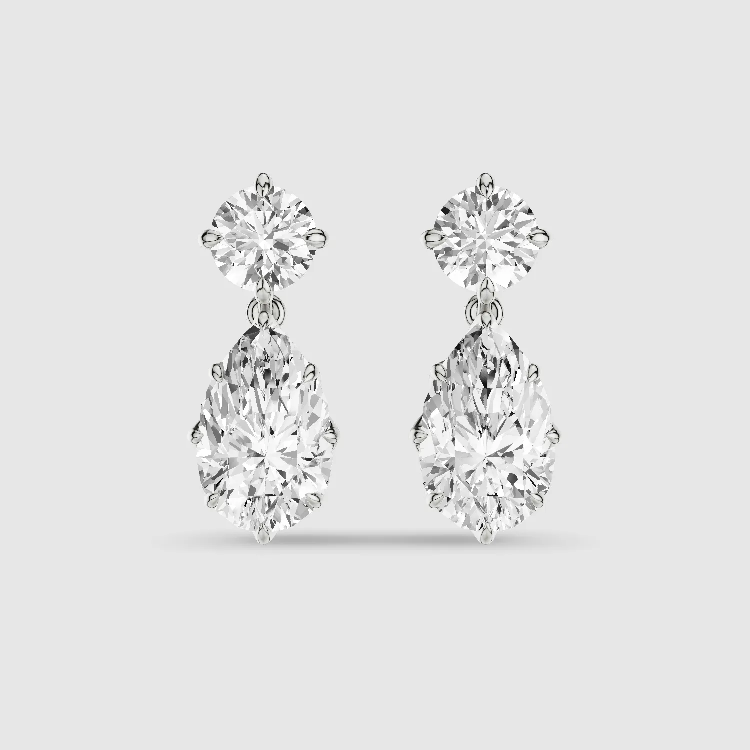 Solitaire Dangler Earrings-Multi Stone