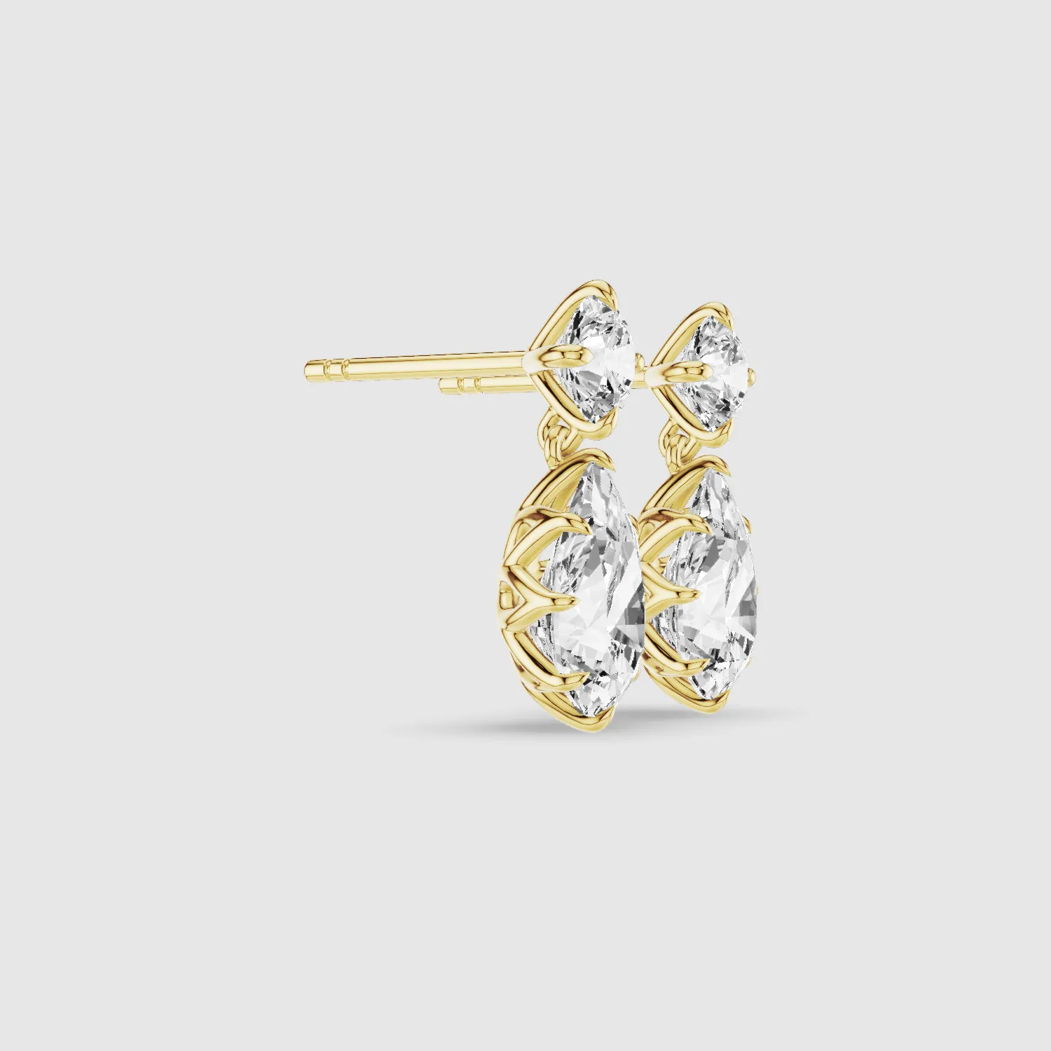 Solitaire Dangler Earrings-Multi Stone