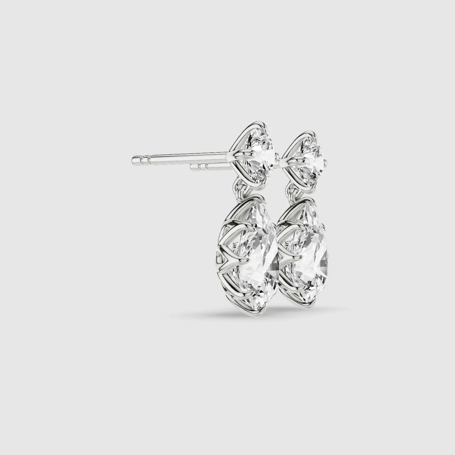 Solitaire Dangler Earrings-Multi Stone