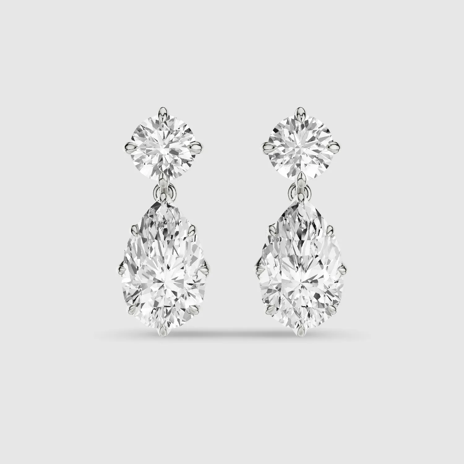 Solitaire Dangler Earrings-Multi Stone