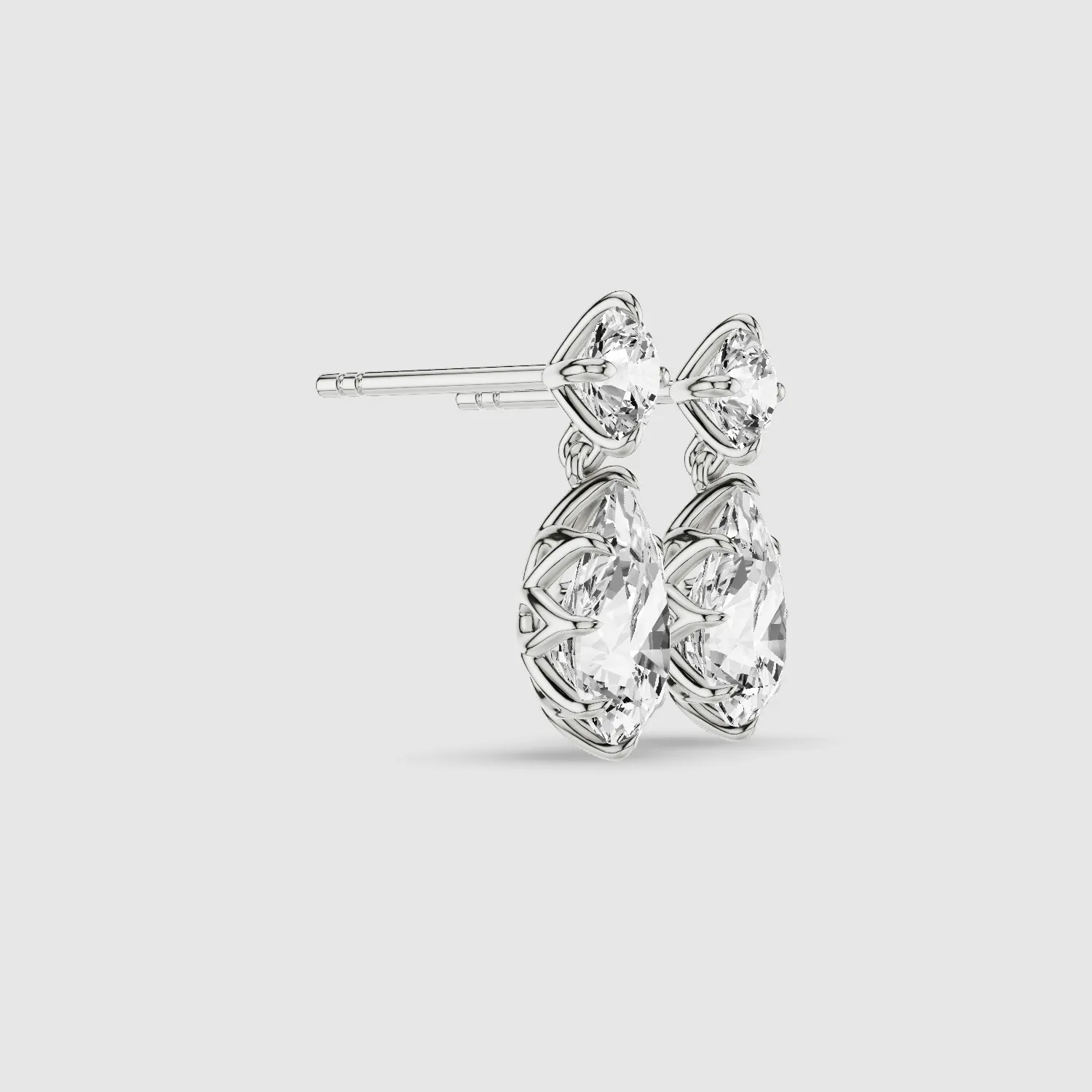Solitaire Dangler Earrings-Multi Stone