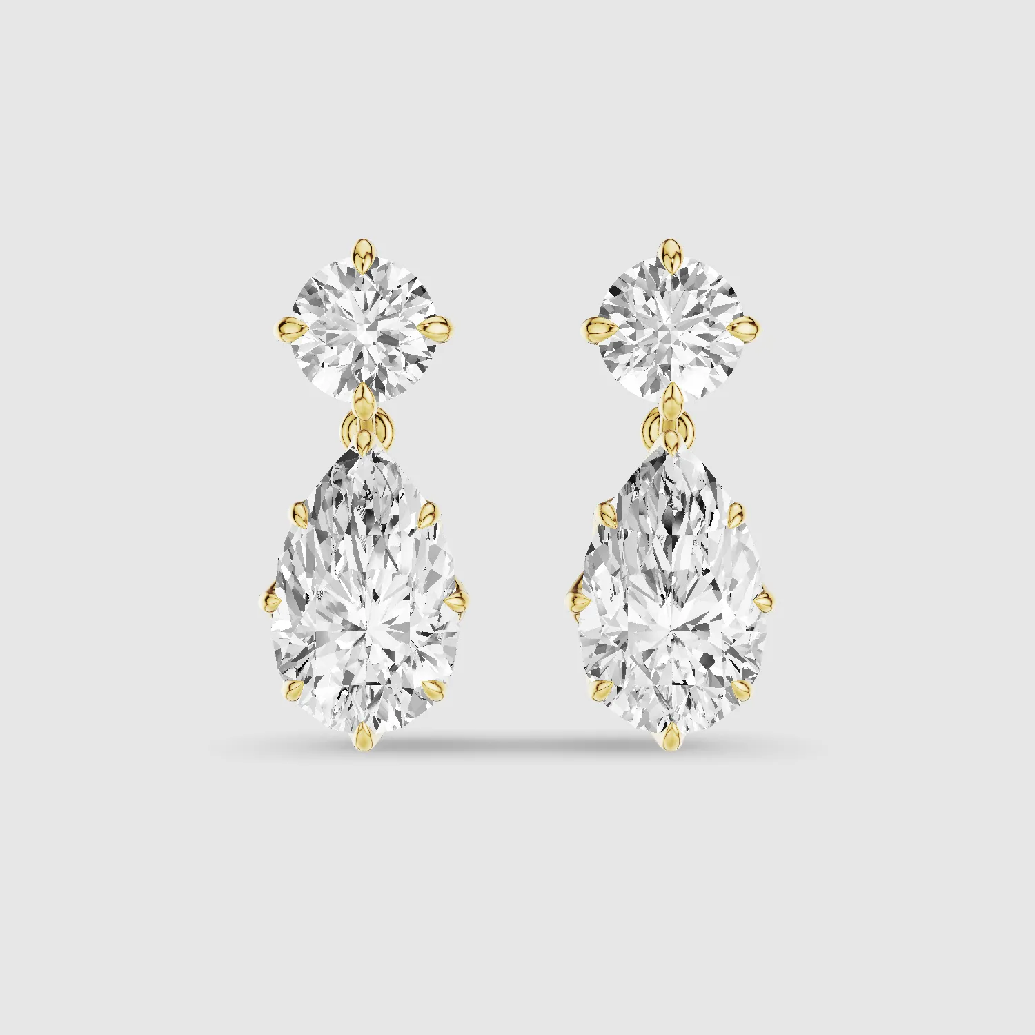 Solitaire Dangler Earrings-Multi Stone