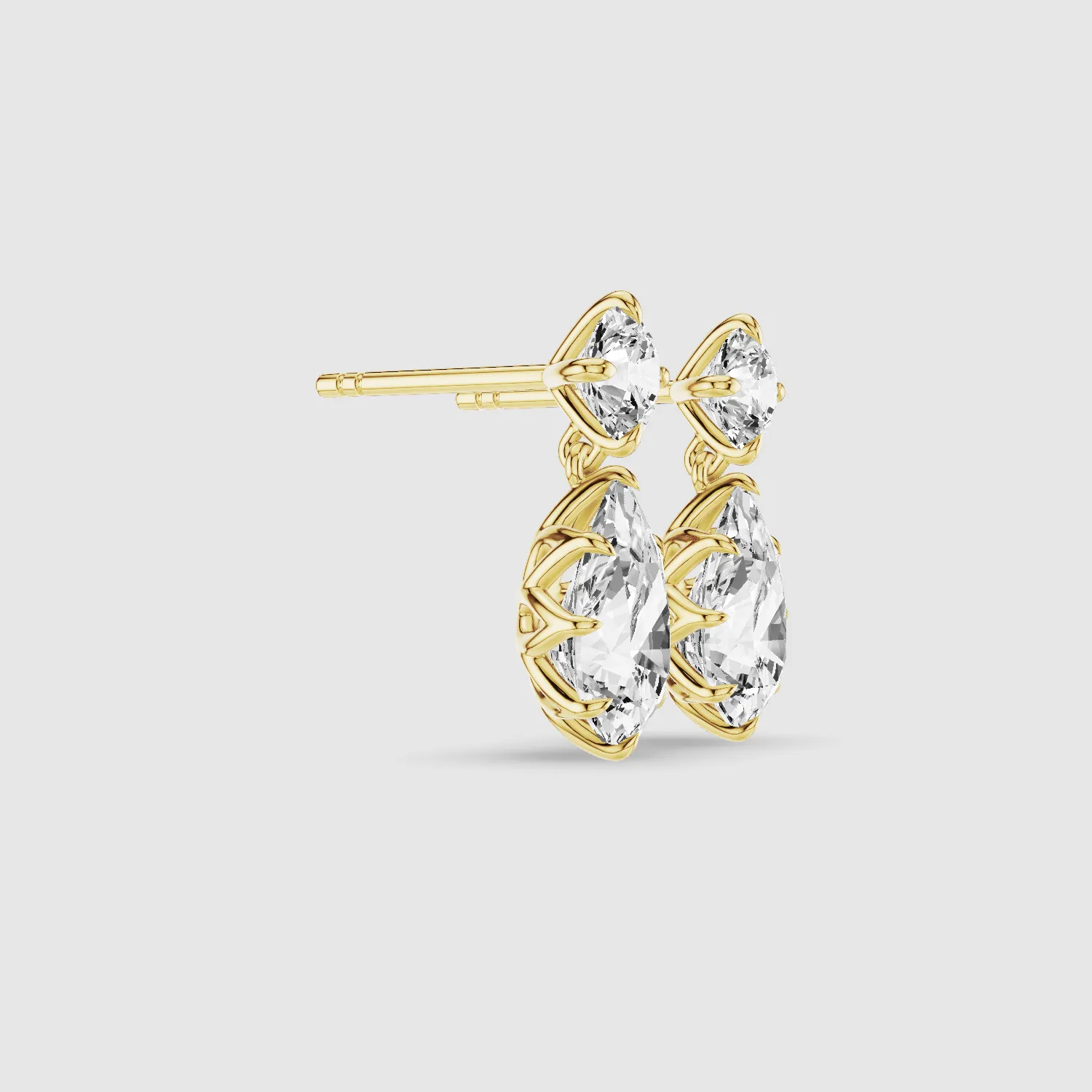 Solitaire Dangler Earrings-Multi Stone