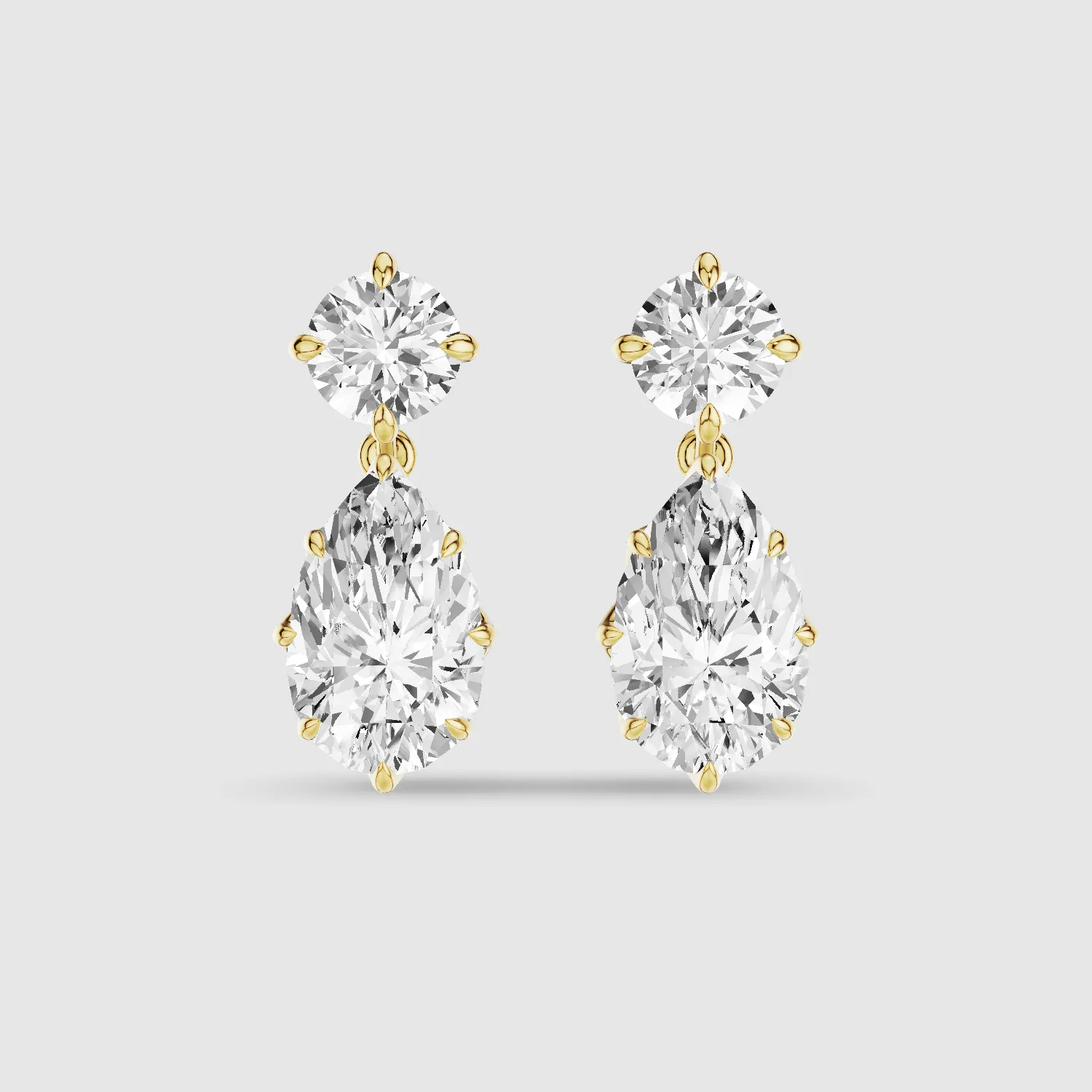 Solitaire Dangler Earrings-Multi Stone
