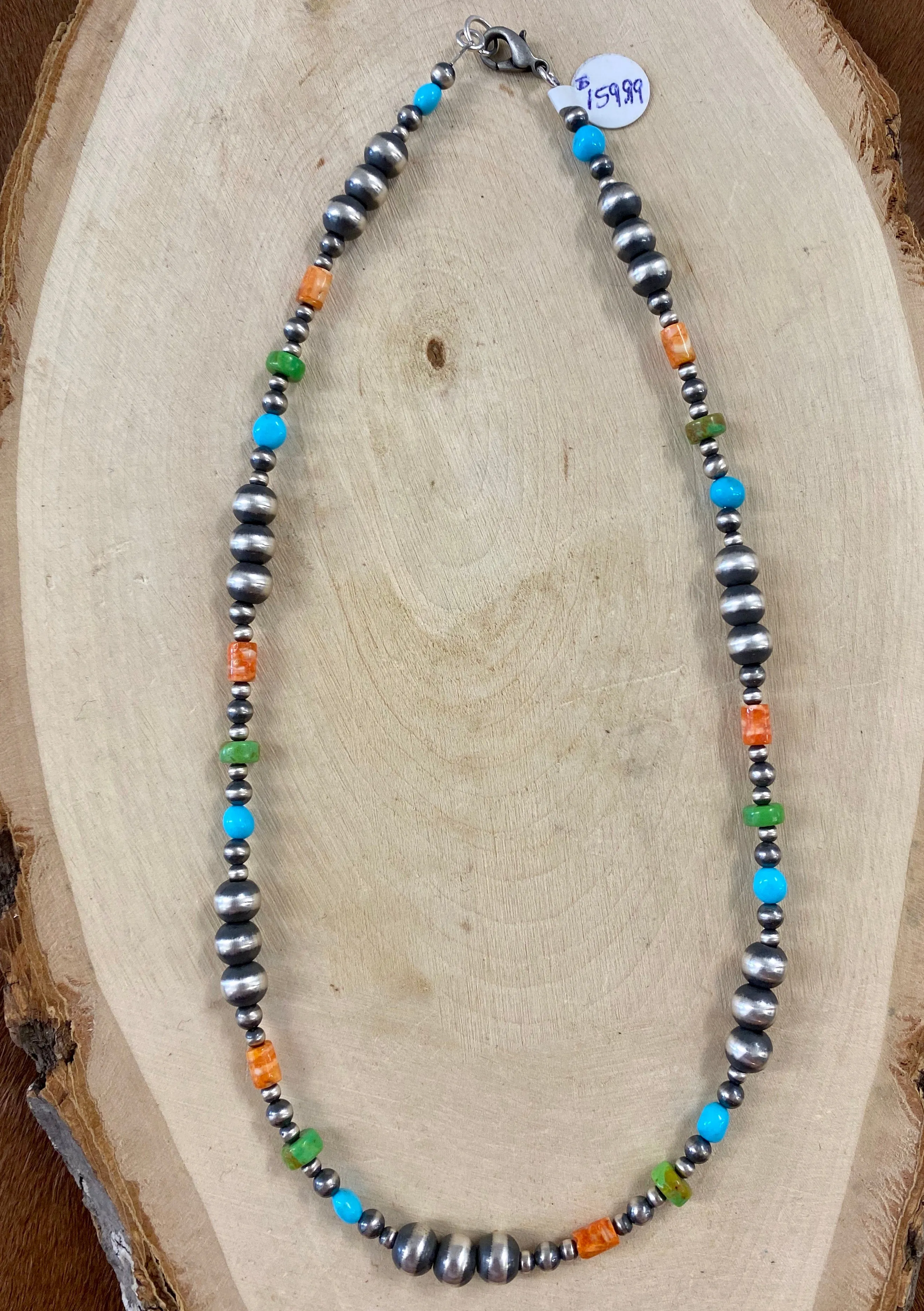 The Bethany 16” Inch Turquoise & Navajo Pearl Necklace