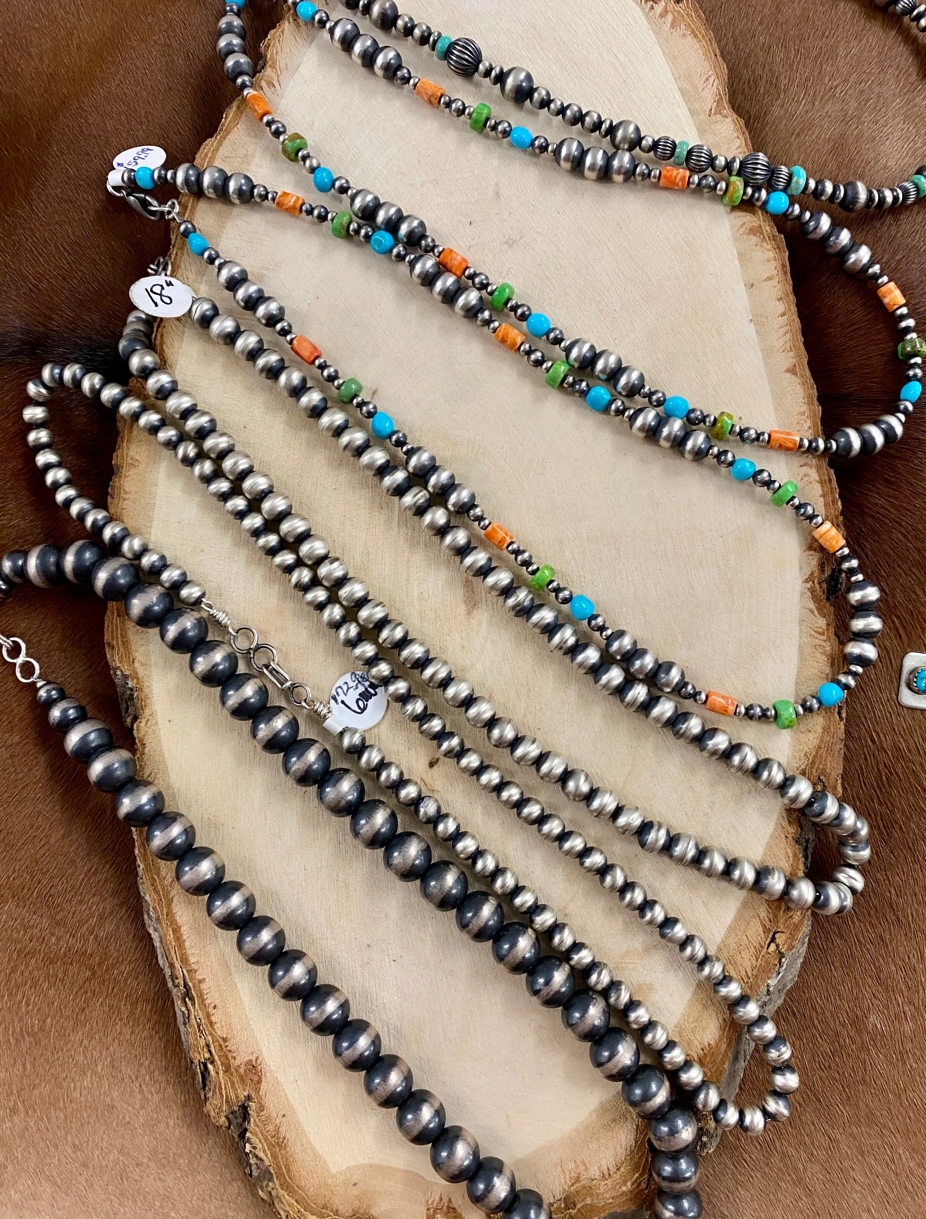 The Bethany 16” Inch Turquoise & Navajo Pearl Necklace
