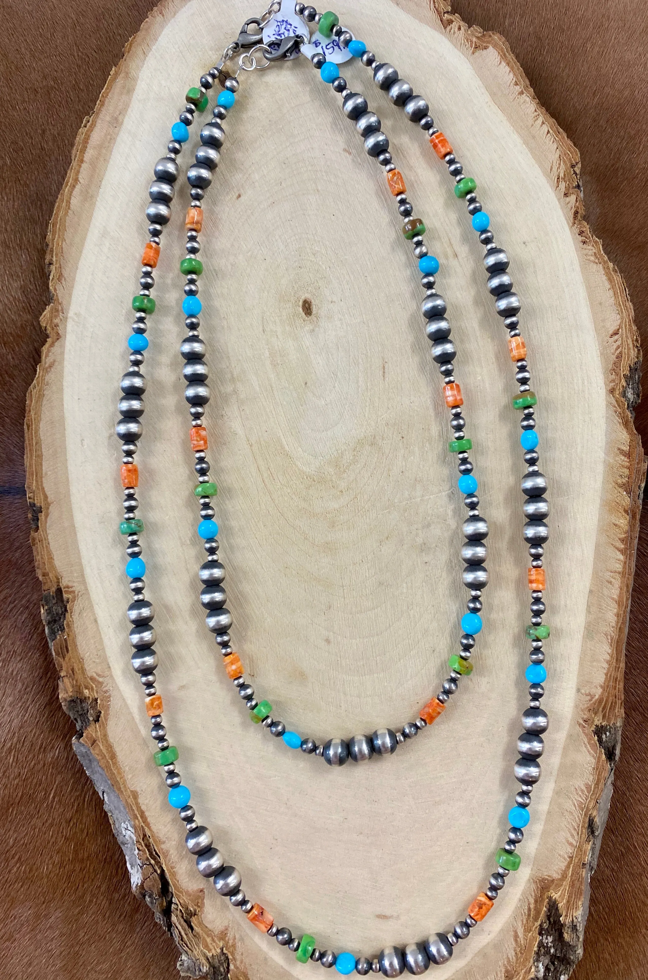 The Bethany 16” Inch Turquoise & Navajo Pearl Necklace