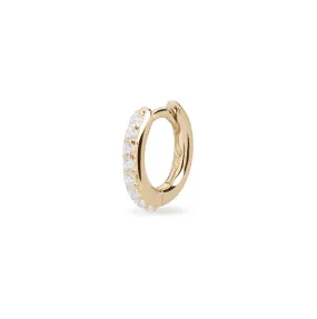 Tiny Diamond Huggie Earring