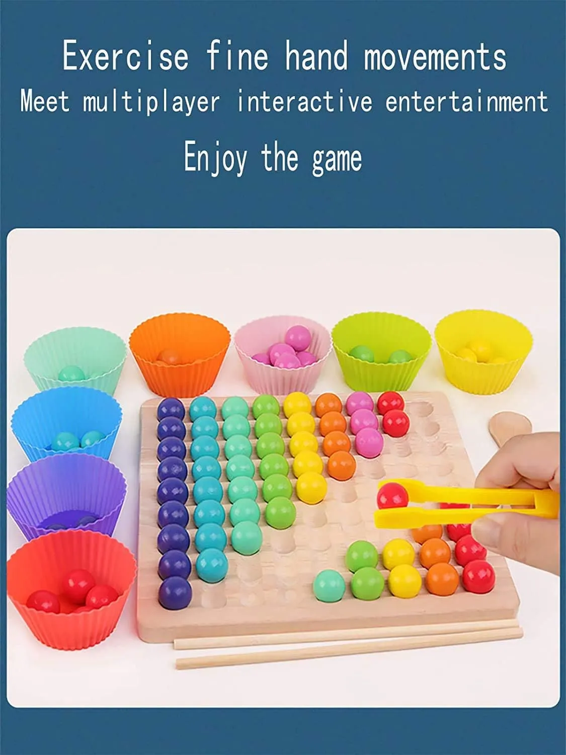 Wooden Rolling Chopsticks Bead Ball Activity - 976